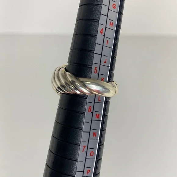 David Yurman Sterling & 18k Gold Pave Diamond Ring - Picture 6 of 11